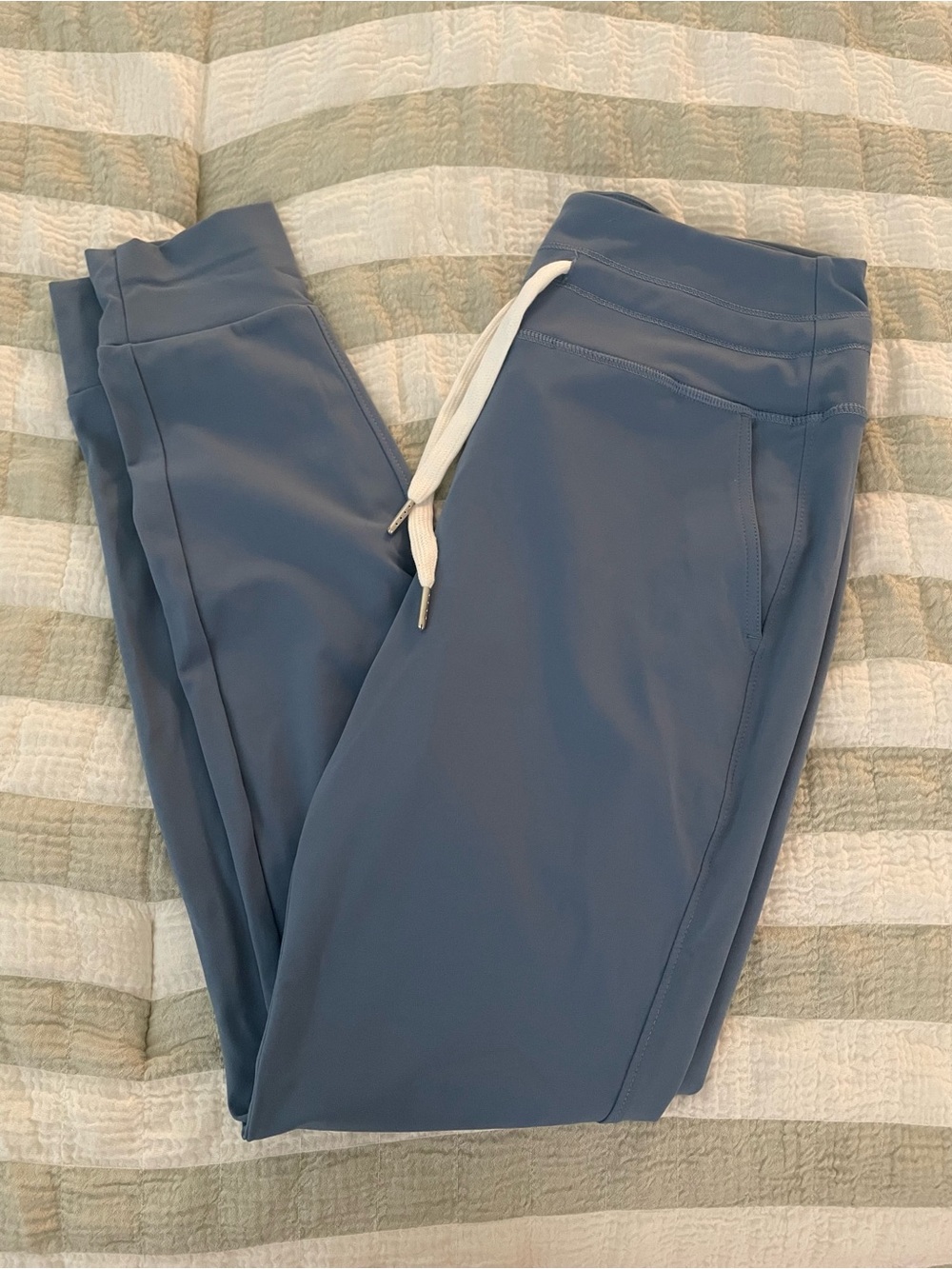 HALARA Slate Blue Joggers with White Drawstring